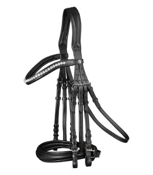 X-Line Supersoft Double Bridle - Black