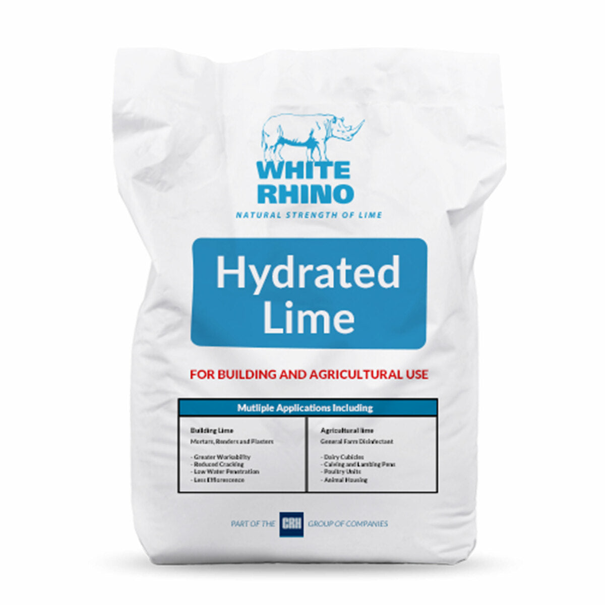 White Rhino Hydrated Lime White Rhino 25kg