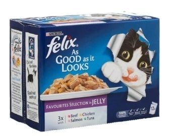 FELIX AGAIL MEAT IN JELLY 100G PK4