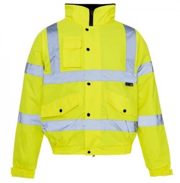 Hi Viz Yellow Bomber Jacket