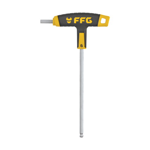 FF Group Hex Key Wrench with Ball End and Two Material T-Handle (2mm–10mm)