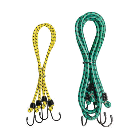 FF Group Luggage Rope with Hooks 12mm x 50cm (Heavy Duty Red)