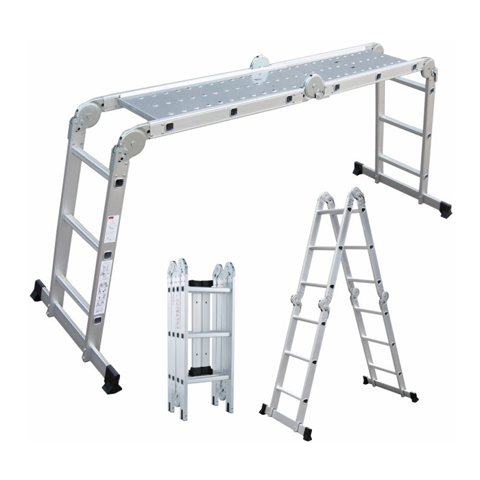 ProTool Foldable 4 Way Multi-Purpose Ladder with Scaffold Platform