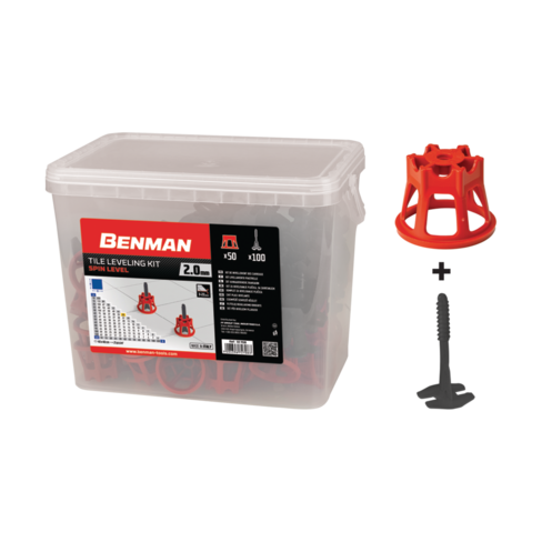 Tile Levelling Kit with Screw Spacers & Wedges (Benman)