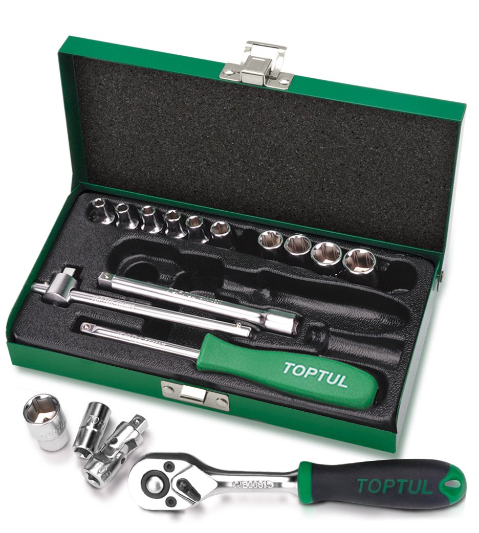 Totpul 1/4"Dr Socket set 17Pc (metric)