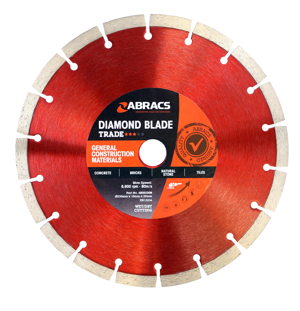 Abracs Diamond Blade Cutting Discs Trade and Pro Range (115mm–300mm)
