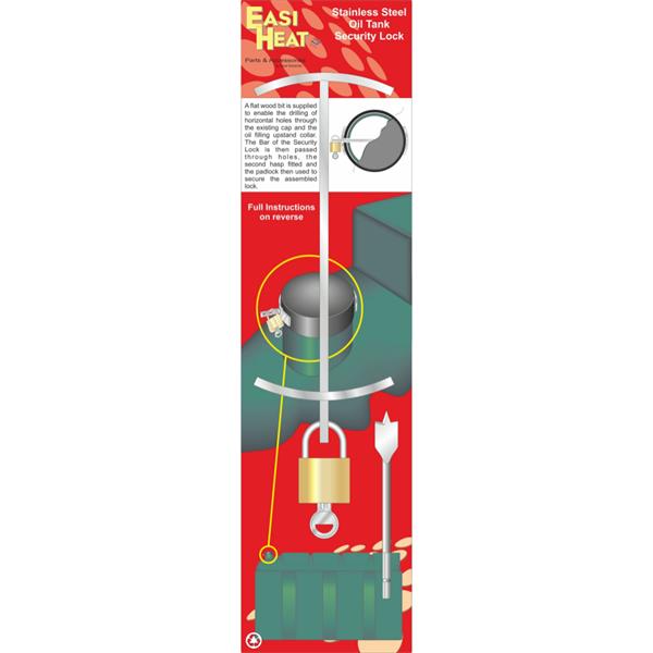 Easiplumb Oil Tank Security Lock with Lock and Drill bit