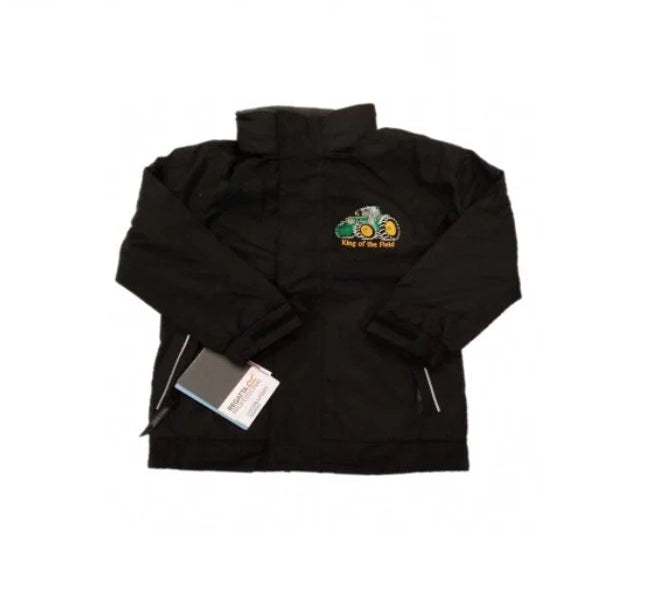 Kids Regatta Lined Coat Jacket "King of the Field" Green Tractor