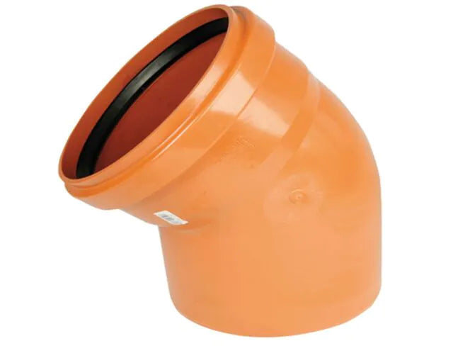 Wavin 160mm 45° Double Socket Sewer Bend
