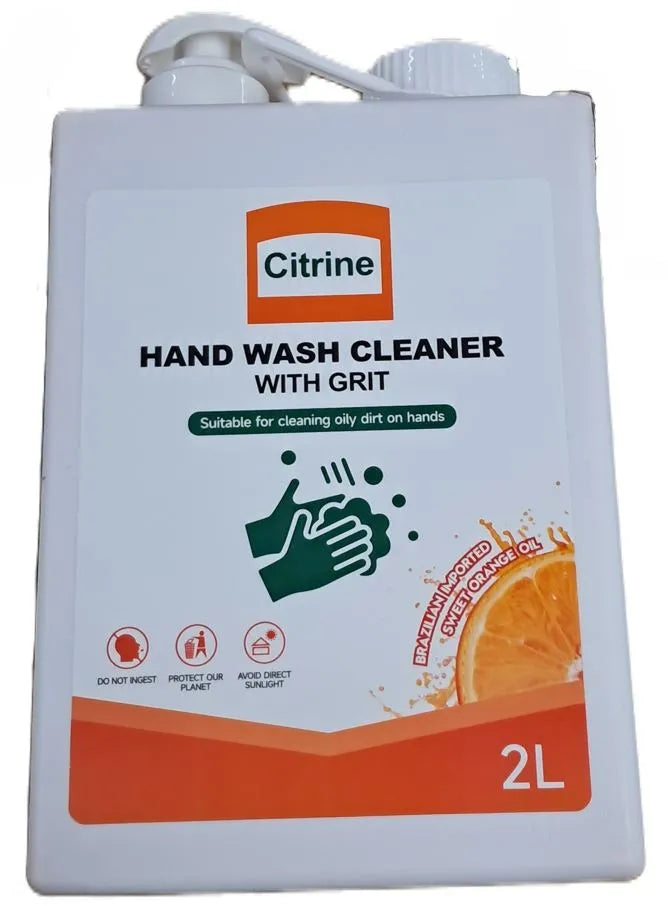 Citrine 2L Heavy Duty Hand Wash Cleaner with Grit – Solvent-Free Industrial Hand Cleaner