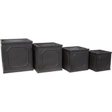 Lemonfield Square Frame Planter Black