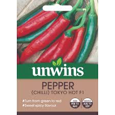 Pepper Seeds (Chilli) Tokyo Hot F1 (Unwins)