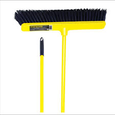 Dosco Sweep Buster 50cm Broom With Scraper Sweeping Brush - Yellow