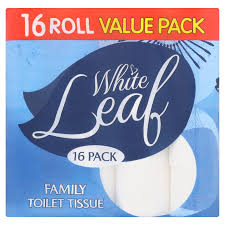 Toilet Roll 16 Pack (White Leaf)