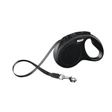 Flexi Classic Tape Extendable Dog Lead in Black 8m