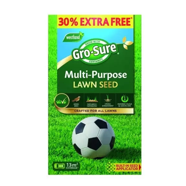 Westland Gro-Sure Multi-Purpose Lawn Seed 10sqm + 30% Extra Free
