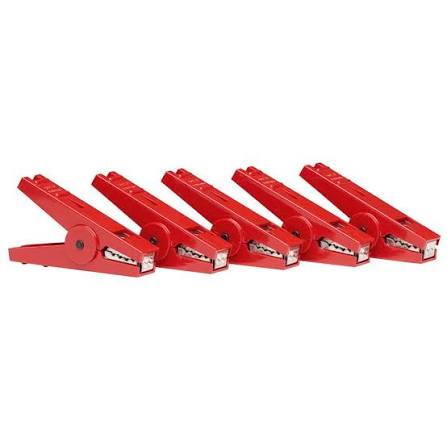 Forcefield Red Crocodile Clips 5 Pack