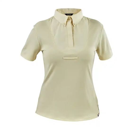 Shires Aubrion Young Rider Short Sleeve Tie Shirt Yellow