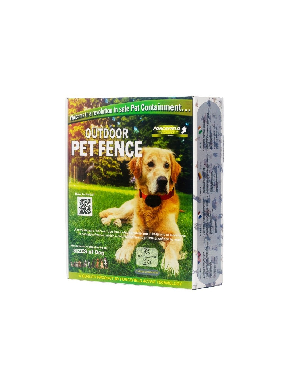 OUTDOOR PET FENCE WITH DOG COLLAR FORCEFIELD