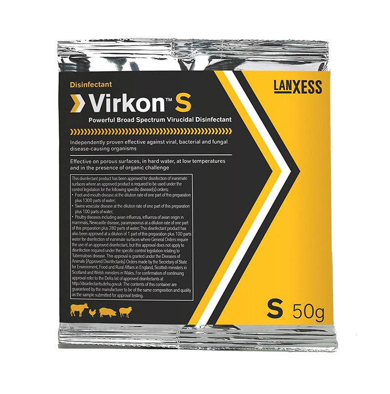 Virkon S Disinfectant Sachet 50g