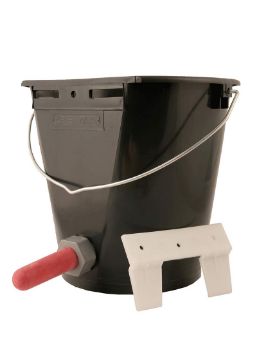 Round Single Calf Bucket with Teat