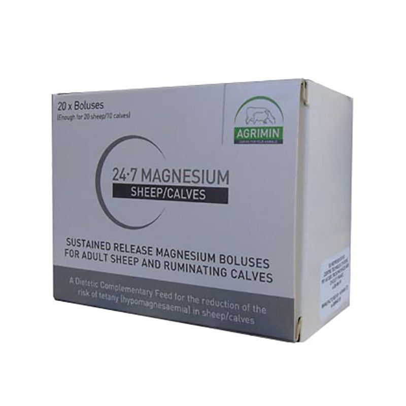 AGRIMIN 24.7 MAGNESIUM BOLUS 20X 15G SHEEP