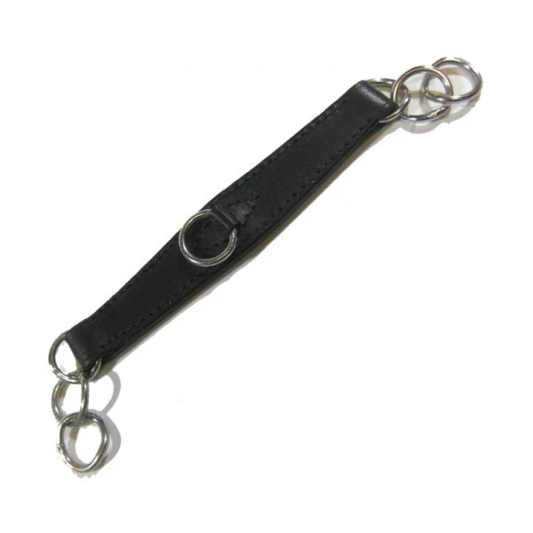 Shires Brown Leather Curb Chain