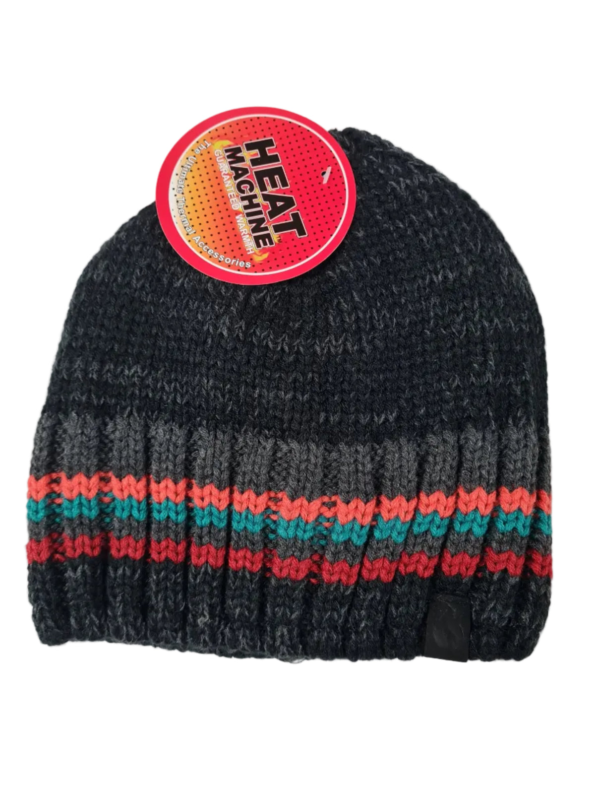 Heat Machine Stripe Rib Beanie