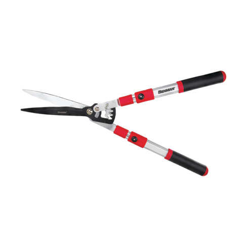 Benman Gear Hedge Shears 67cm Wave Blade Telescopic Handle
