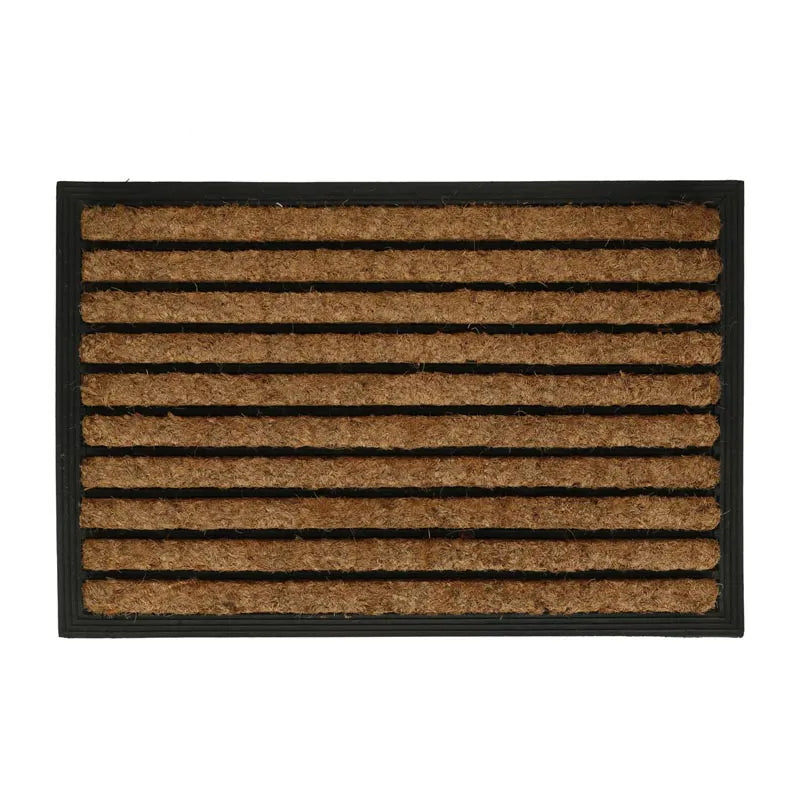 Coir & Rubber Door Mats (Half Moon & Stripe)