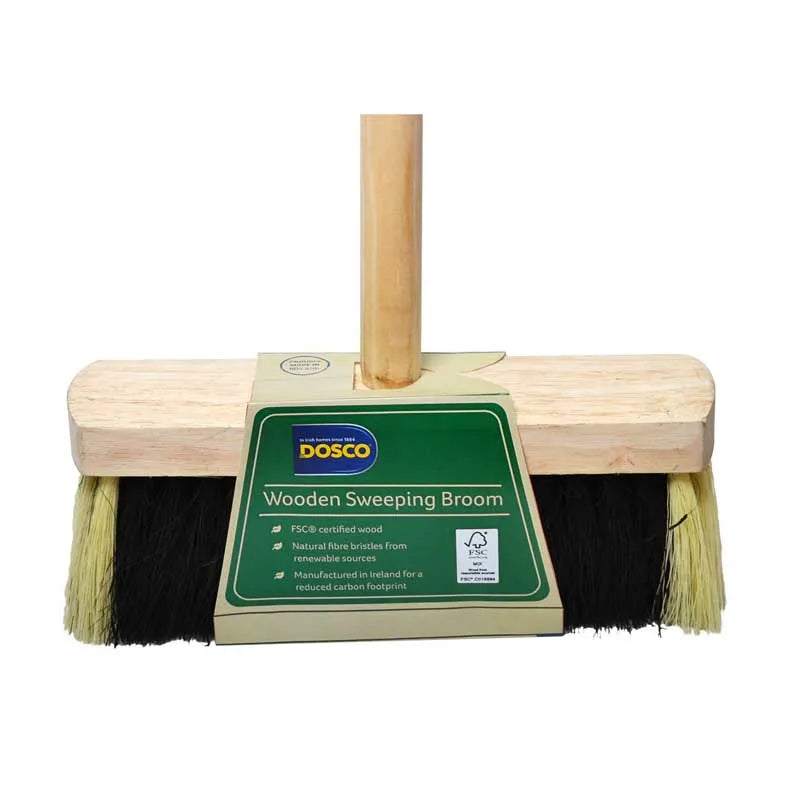 Dosco Sweeping Brushes 11" Handled (Black & White / Bassine Fibre)