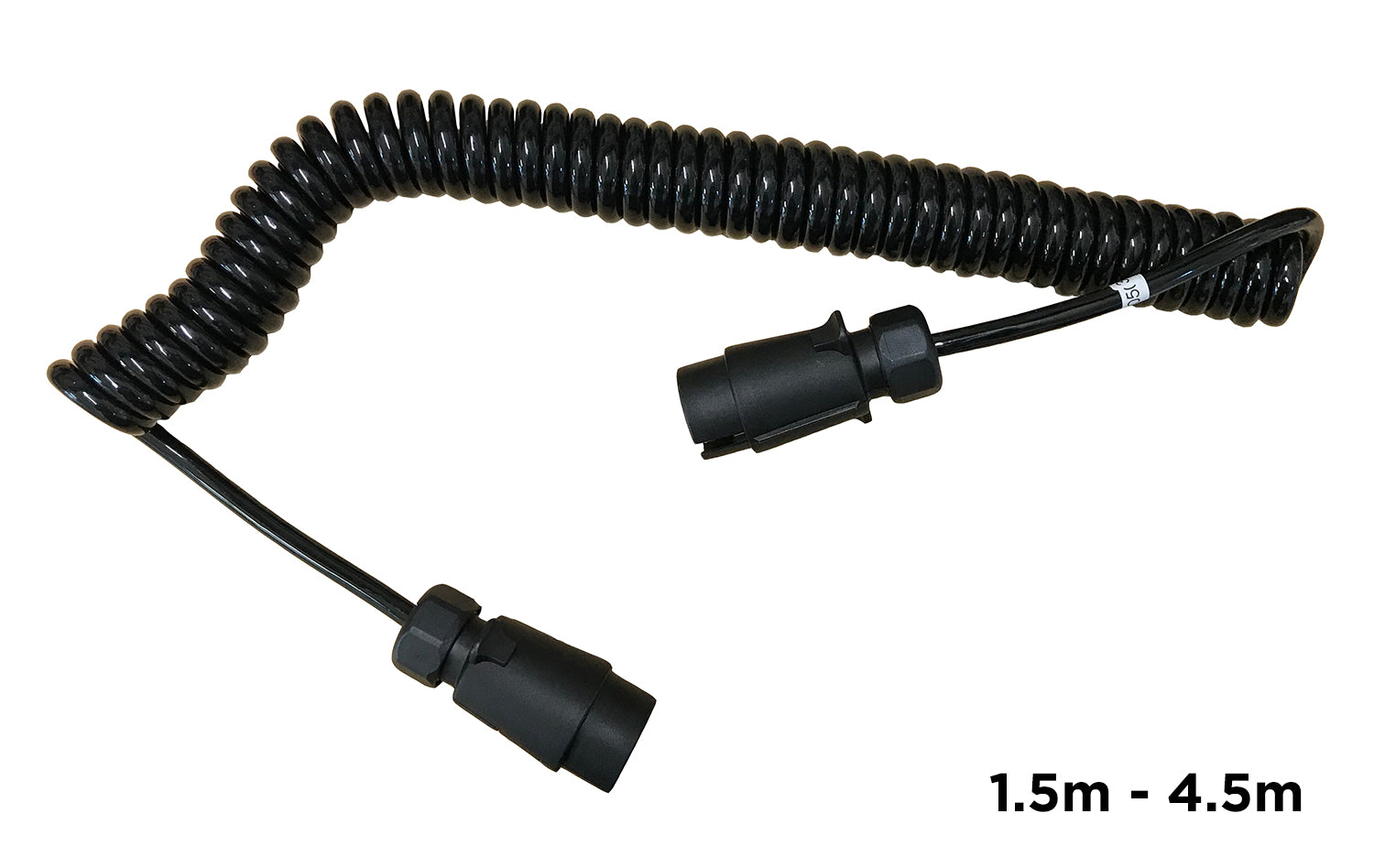 Cable Trailer Extension Plastic M/M 7 Pin Curly