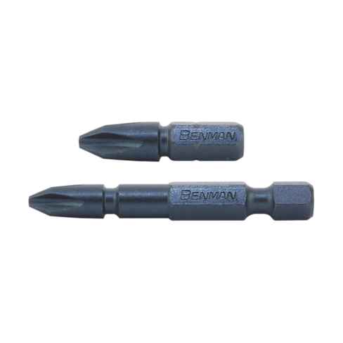 Benman Phillips Screw Bits (PH1–PH3, 25mm / 50mm, 2pc)