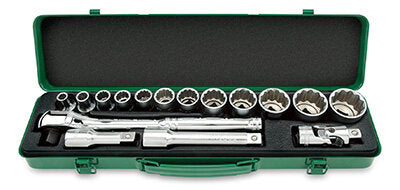 Toptul 1/2" Dr Socket Set 16Pce (metric)