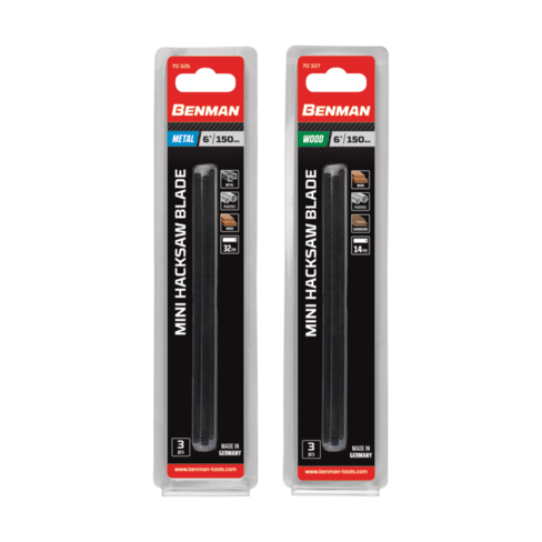Benman Junior Hacksaw Blades 3 Pack - Metal