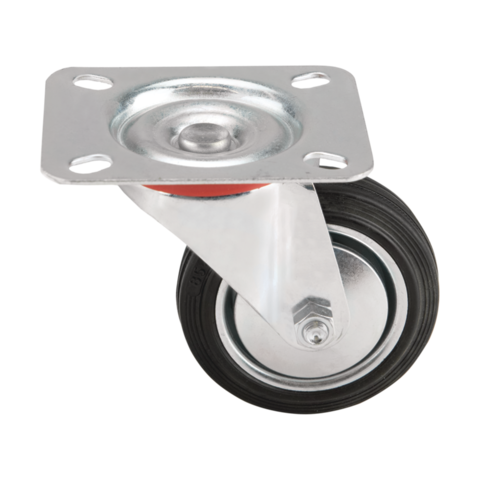 Industrial Ball Bearing Swivel Caster Black 200mm