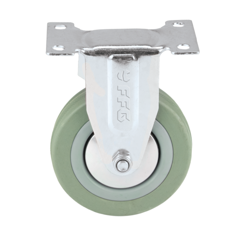 Grey Rubber Fixed Castor Wheels (100mm–125mm)
