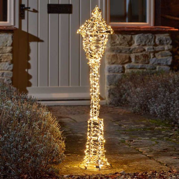 Gold Twist Lamp Post - 90cm