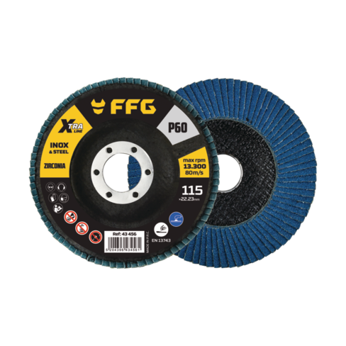 FF Group Abrasive Flap Discs (115mm & 125mm, Various Grits)