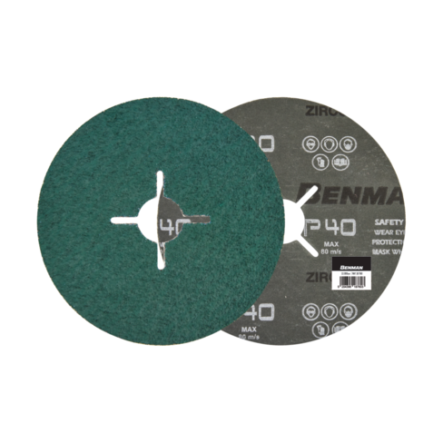 Benman Zircon Fibre Discs 125mm (36–80 Grit)