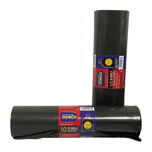 Dosco 110L Black Rubble Bags
