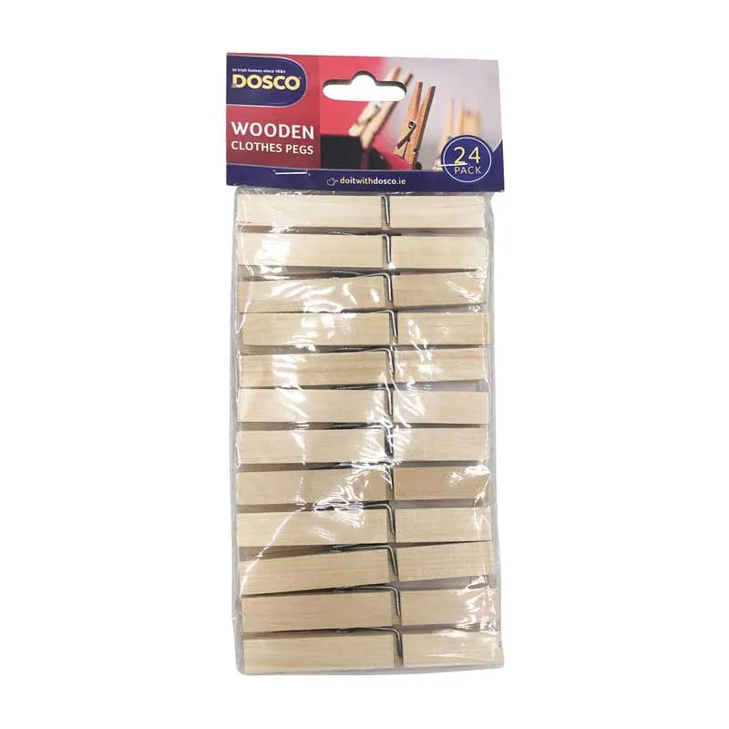 Dosco Timber Clothes Pegs - 24 Pack