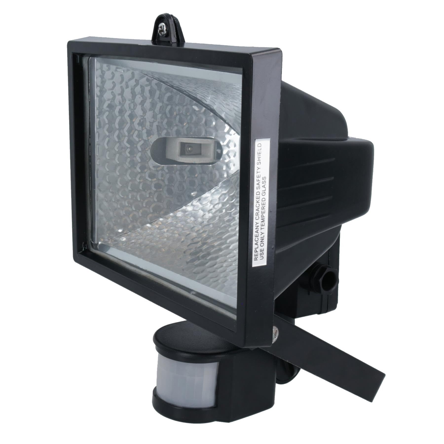 400W / 200W Black Eco Halogen PIR Floodlight