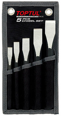 Toptul Flat Chisel Set 5 Piece in Wallet