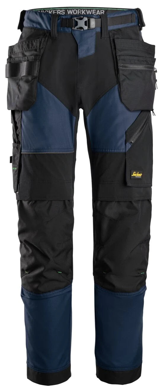 Snickers Flexiwork Work Trousers with Holster Pockets Navy/Black