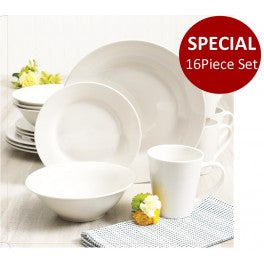 White Dinner Set 16 Piece