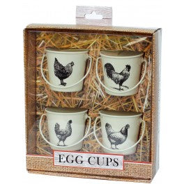 Cockerel Egg Cup Set 4 Piece