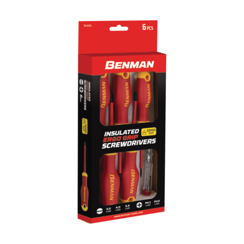 Benman Insulated Screwdriver Set 6 Piece 1000v