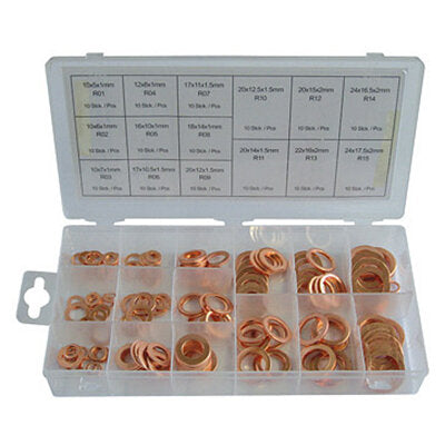 Normex 150pce Solid Copper Washer Assortment