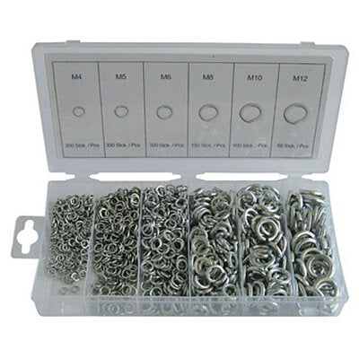 Normex 1200pce Lock Washer Assortment metric